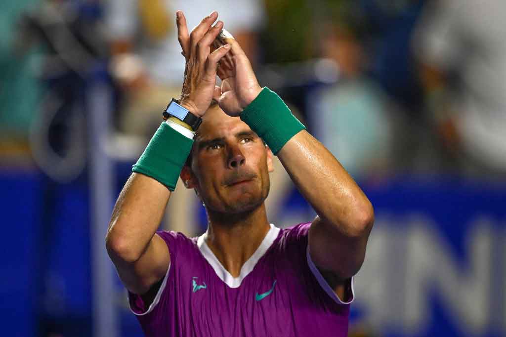 Nadal, petenis peraih 21 gelar Grand Slam melaju ke semifinal setelah meyingkirkan Tommy Paul dengan dua set langsung 6-0, 7-6(5).