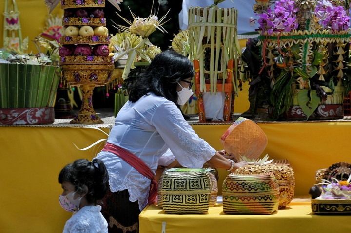 Tawur agung yang diikuti umat Hindu di kawasan Jabodetabek itu sebagai penyucian diri guna memperingati Hari Raya Nyepi Tahun Baru Saka 1944.