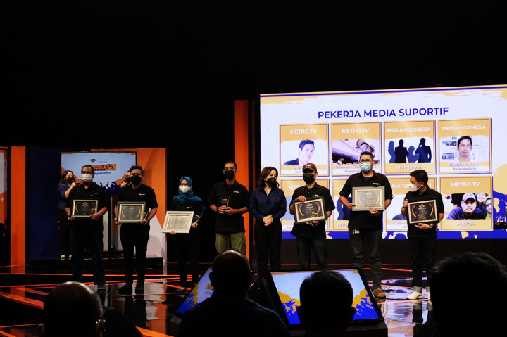 Acara puncak Journalist Day 2022 digelar di Grand Studio Metro TV, Kedoya Selatan, Jakarta Barat, Kamis, 17 Maret 2022.