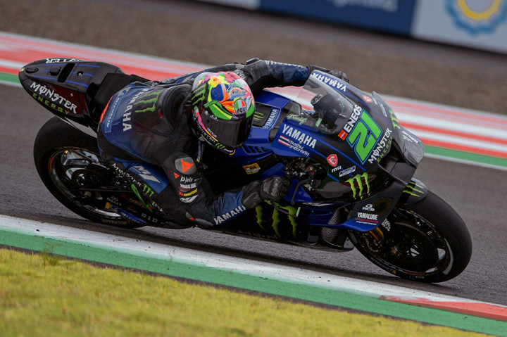 Time attack Franco Morbidelli sempat membawa Yamaha ke puncak dengan catatan 1:33,881 di lima menit terakhir,akhirnya harus puas di peringkat empat setelah tak mampu memperbaiki lapnya.