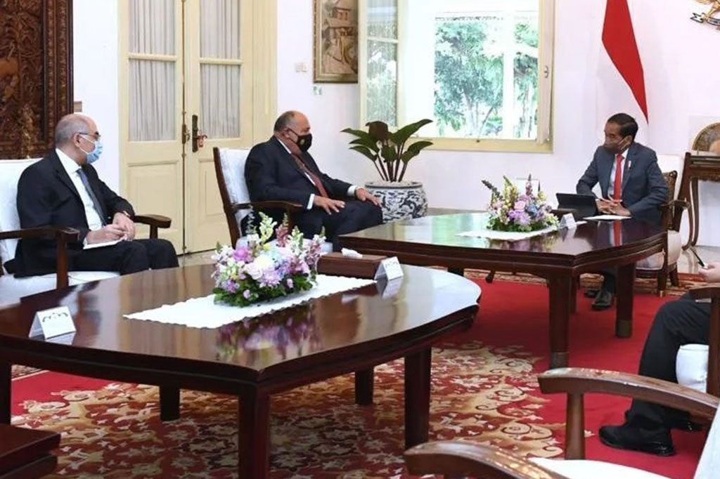 Dalam pembicaraan tersebut, Jokowi dan Menlu Shoukry juga membahas upaya peningkatan kerja sama di bidang ekonomi termasuk perdagangan dan investasi.