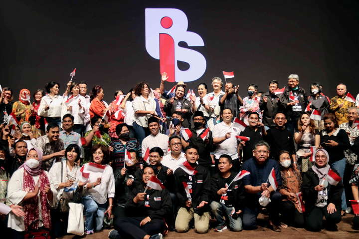 Para deklarator dan simpatisan mendeklarasikan Pergerakan Indonesia untuk Semua (PIS) di Jakarta, Kamis, 23 Maret 2022. 