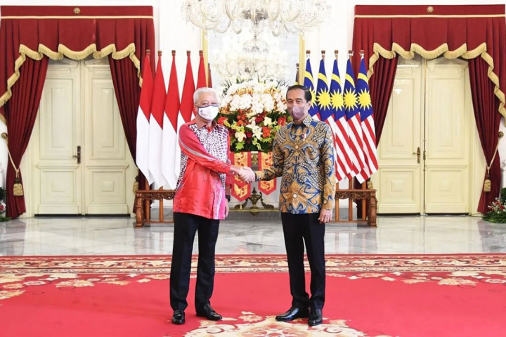 Kedatangan PM Malaysia dan delegasi diterima langsung oleh Presiden Joko Widodo (Jokowi).