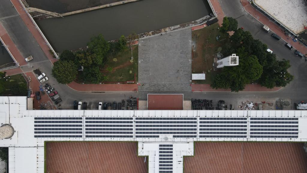 Masjid Istiqlal menjadi tempat ibadah pertama di dunia yang mendapatkan sertifikat final dari sistem Excellence in Design for Greater Efficiencies (EDGE), Rabu, 6 April 2022.