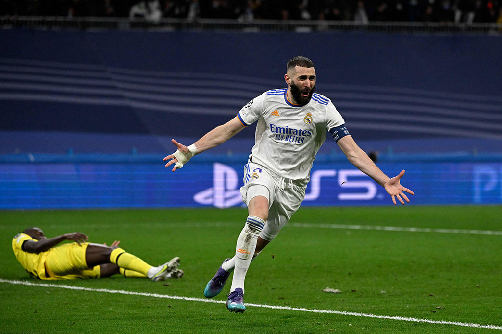 Madrid lagi-lagi membuat kejutan dengan menciptakan gol kedua pada menit ke-96 lewat Benzema, sekaligus mengubah agregat berbalik 5-4 untuk keunggulan mereka.
