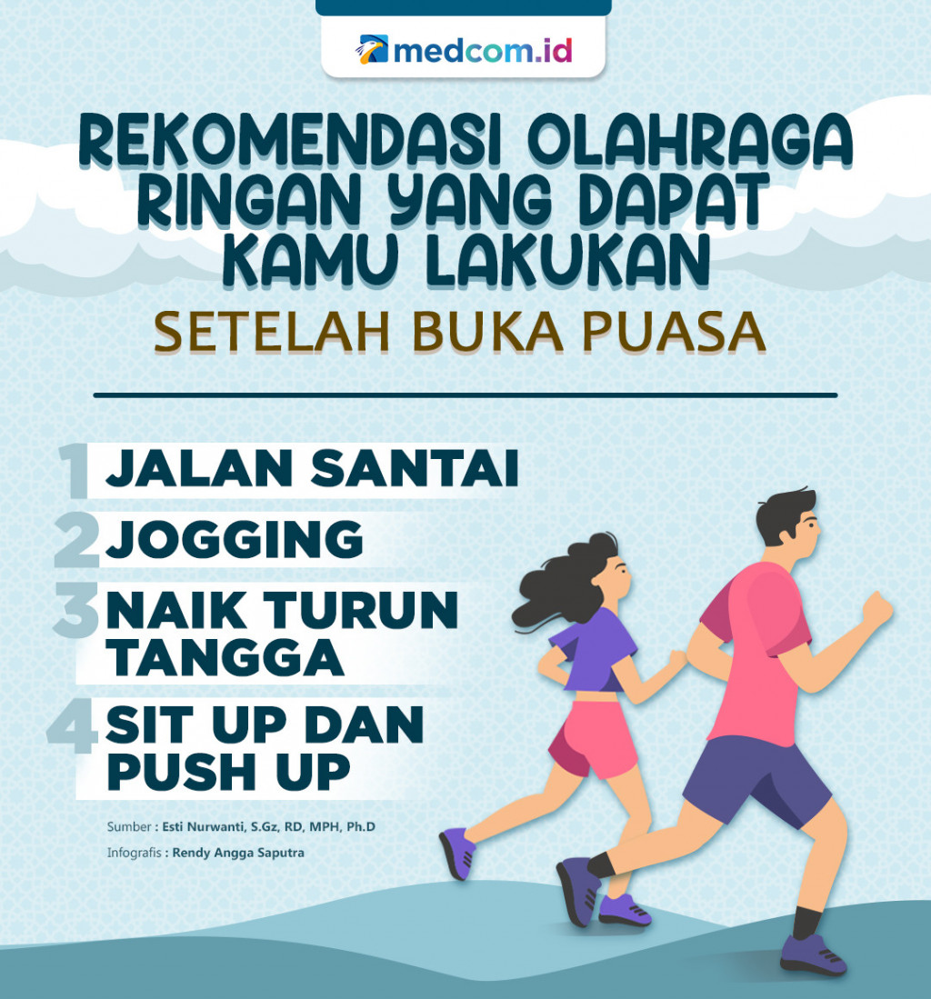Rekomendasi Olahraga Ringan yang Dapat Kamu Lakukan setelah Buka Puasa