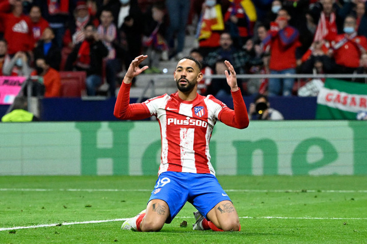 Atletico nyaris menjebol gawang tamunya. Sayang tembakan Matheus Cunha masih bisa diblok oleh John Stones.