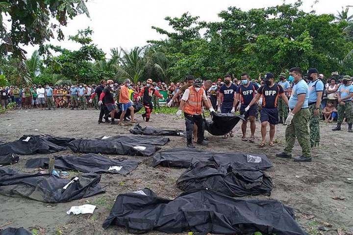 Hingga Rabu, 13 April 2022, korban meninggal akibat tanah longsor dan banjir di Filipina naik menjadi 80 orang, dengan banyak orang hilang dan dikhawatirkan tewas, kata para pejabat, saat tim penyelamat menggali lebih banyak jenazah dengan tangan kosong dan backhoe di desa-desa yang hancur.
