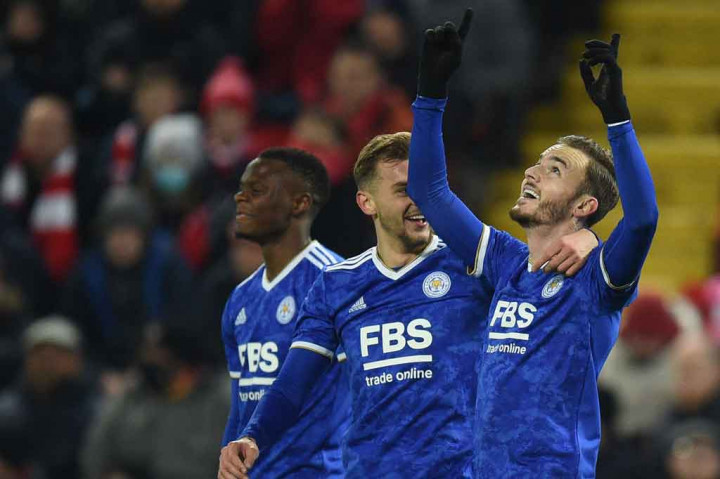 Leicester City berhasil menyamakan kedudukan pada menit ke-77 lewat James Maddison menyelesaikan umpan tarik Ayoze Perez.