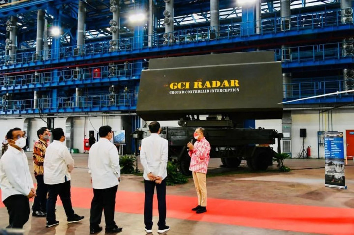 Presiden Joko Widodo saat peluncuran holding dan program strategis BUMN industri pertahanan yang disebut sebagai Defend ID.