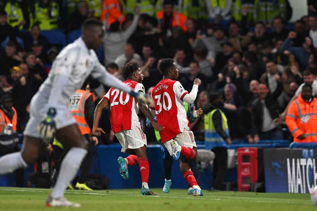 Nketiah memulihkan keunggulan tim tamu pada menit ke-57, memanfaatkan kesalahan pertahanan Chelsea berikutnya untuk mengubah kedudukan menjadi 3-2.