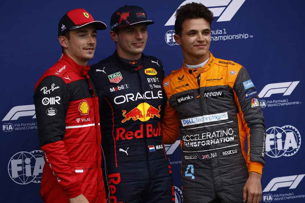 Pemuncak klasemen sementara Charles Leclerc berada di posisi kedua untuk balap sprint sejauh 100km pertama musim ini. Sementara Lando Norris membawa McLaren ke P3 meski mengalami insiden pada akhir sesi.