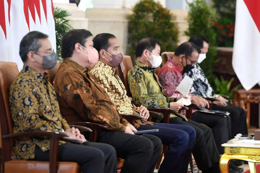 Peresmian Pembukaan Musyawarah Perencanaan Pembangunan Nasional (Musrenbangnas) Tahun 2022 yang digelar secara hybrid, di Istana Negara, Jakarta, Kamis, 28 April 2022.