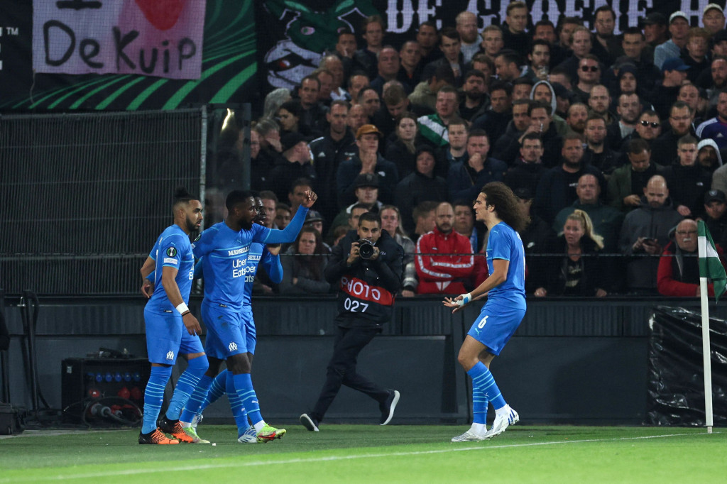 Gol penyeimbang dari Marseille lahir pada menit ke-40 setelah gelandang asal Brasil, Gerson membobol gawang dari Feyenoord setelah menerima bola muntah hasil umpan Matteo Guendouzi. Skor 2-2 bertahan hingga turun minum.