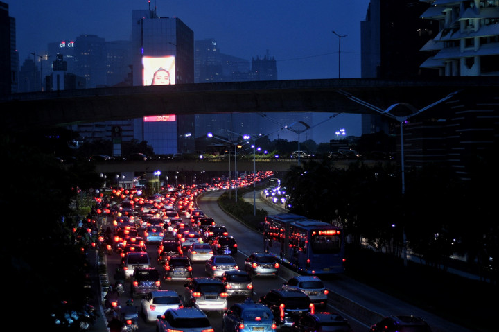 Hari pertama pacalibur Lebaran, aktivitas Ibukota kembali normal. 