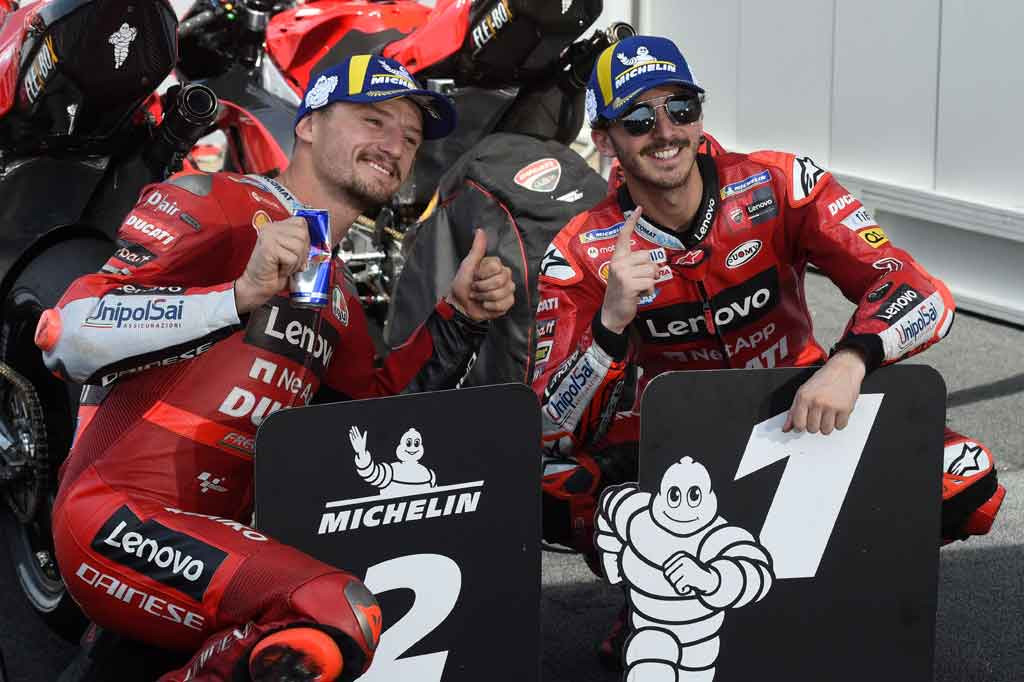 Bagnaia merebut pole balapan ketujuh di kalender itu dengan catatan 1:30,450 demi mengunguli rekannnya, Jack Miller dengan margin 0,069 detik dan mempersembahkan finis 1-2 untuk tim Ducati Lenovo.