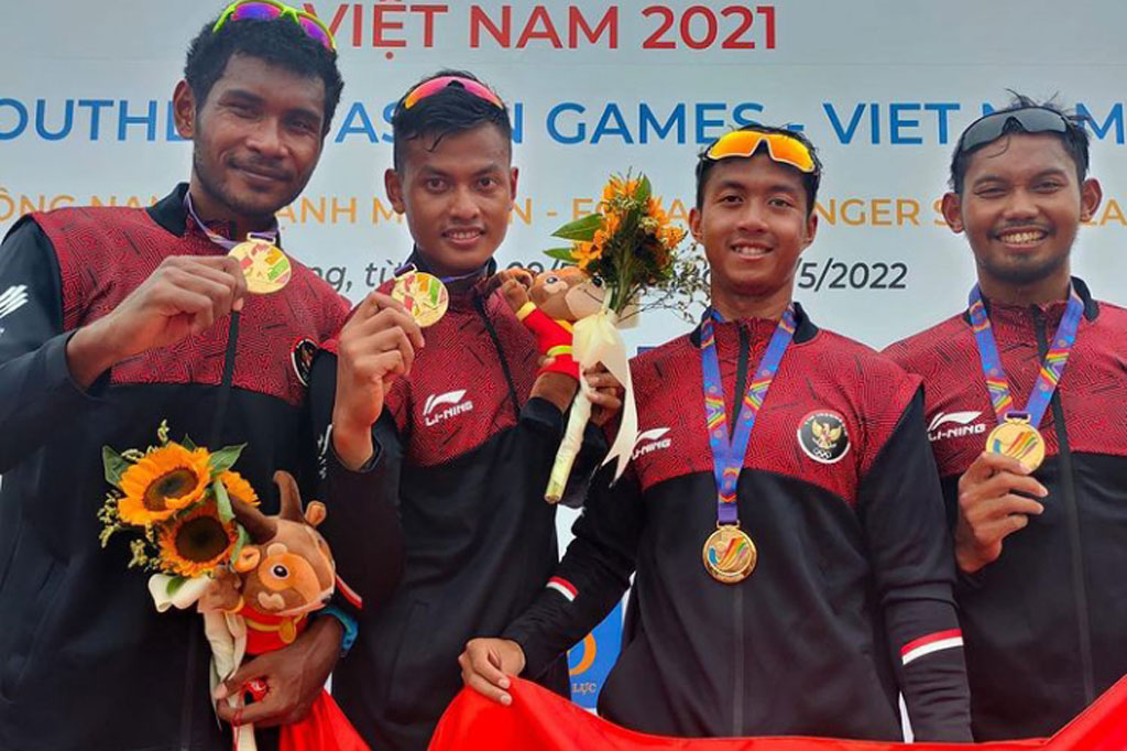 Kemudian nomor Men's Lightweight Pair oleh Jefri Ardianto & Rio Riski Darmawan.