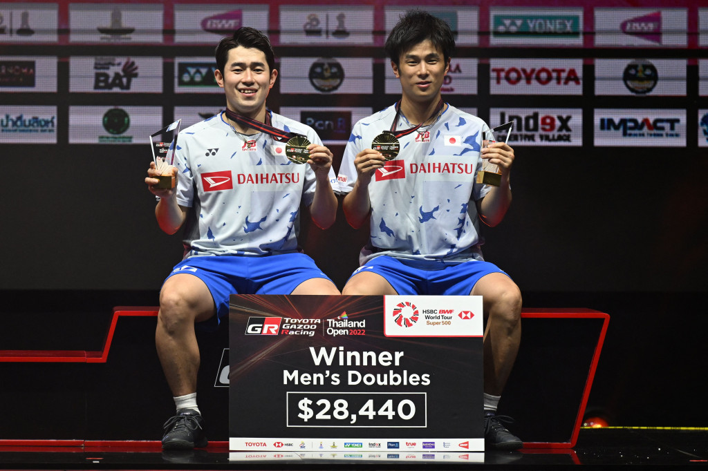 Gelar juara di nomor ganda putra pun otomatis menjadi milik Takuro Hoki/Yugo Kobayashi tanpa mereka perlu banyak berkeringat.