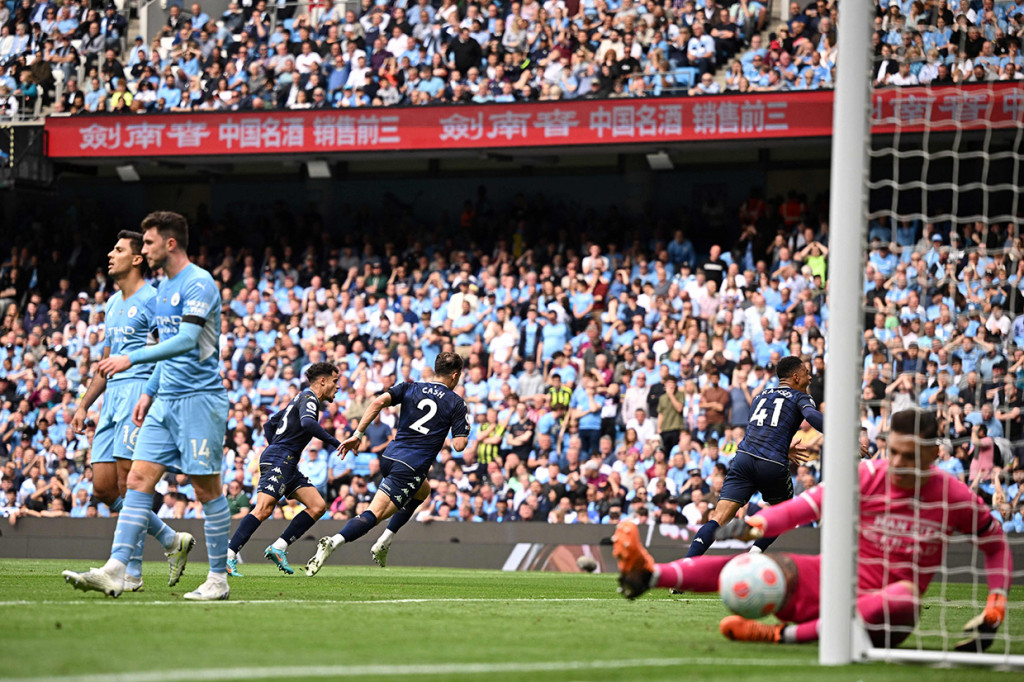 Bertanding di Etihad Stadium, Minggu, 22 Mei 2022, malam WIB, Man City tertinggal 0-1 akibat gol dari Matty Cash.