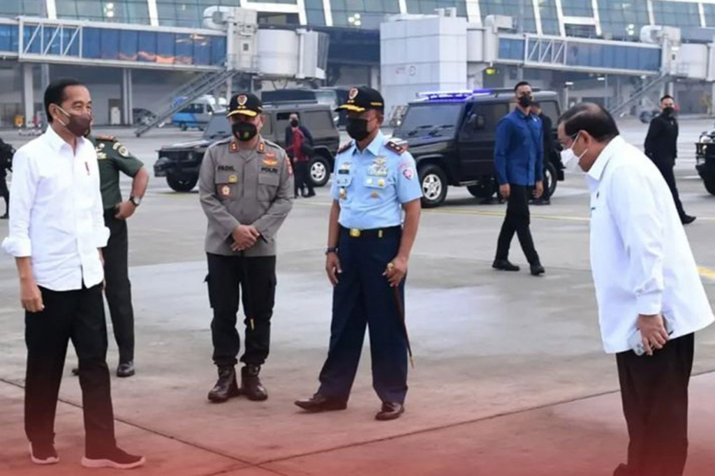 Presiden Joko Widodo bersiap melakukan kunjungan kerja ke Provinsi Bali, Rabu, 25 Mei 2022 untuk menghadiri Upacara Pembukaan The 7th Global Platform for Disaster Risk Reduction (GPDRR) 2022.
