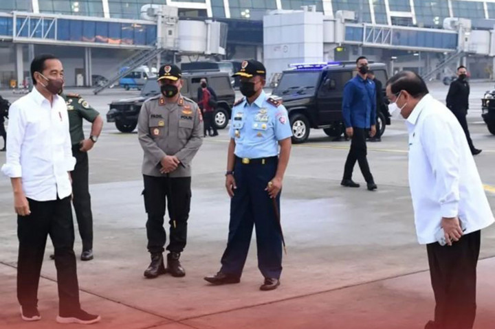 Presiden Joko Widodo bersiap melakukan kunjungan kerja ke Provinsi Bali, Rabu, 25 Mei 2022 untuk menghadiri Upacara Pembukaan The 7th Global Platform for Disaster Risk Reduction (GPDRR) 2022.