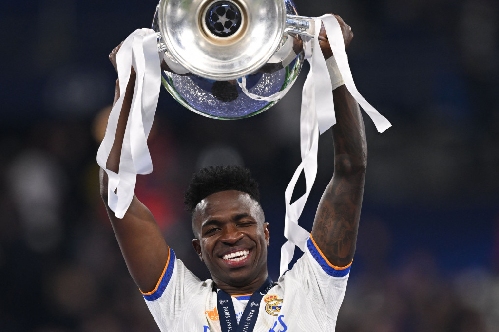 Pahlawan kemenangan Los Blancos pada duel final Liga Champions Liverpool vs Real Madrid adalah Vinicius Junior.