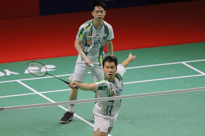 Marcus Fernaldi Gideon/Kevin Sanjaya Sukamuljo berhasil melaju ke babak perempat final Indonesia Masters 2022.