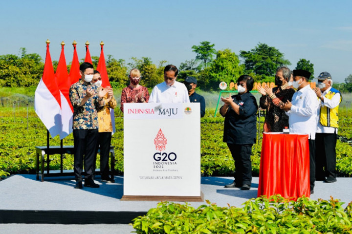 Presiden Joko Widodo menargetkan produksi 360 juta bibit pohon yang berasal dari 30 pusat persemaian dalam waktu tiga tahun.