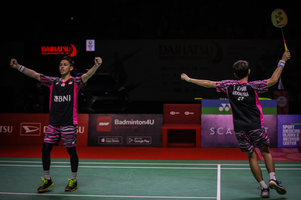 Unggulan kelima tersebut menang dua gim langsung dengan skor 21-17, 21-17 atas pasangan Tiongkok, He Ji Ting/Zhou Hao Dong dalam semifinal di Istora Gelora Bung Karno, Jakarta, Sabtu, 11 Juni 2022.
