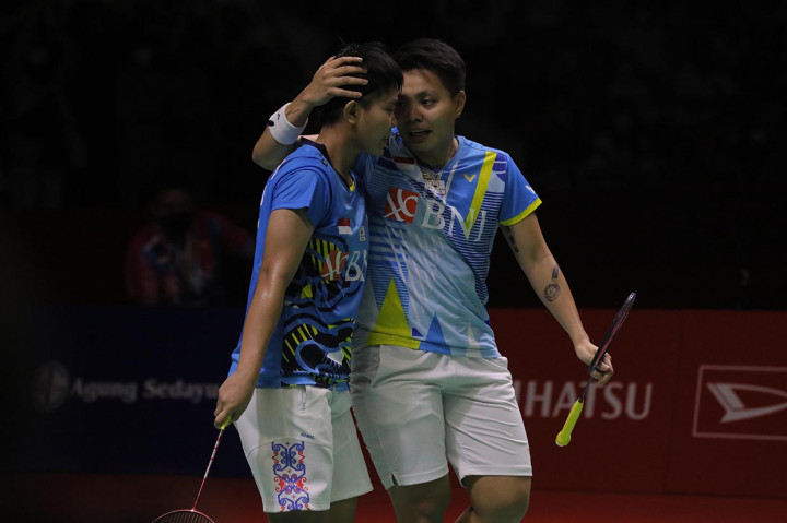 Apriyani Rahayu/Siti Fadia Silva Ramadhanti harus puas jadi runner-up ganda putri Indonesia Masters 2022.