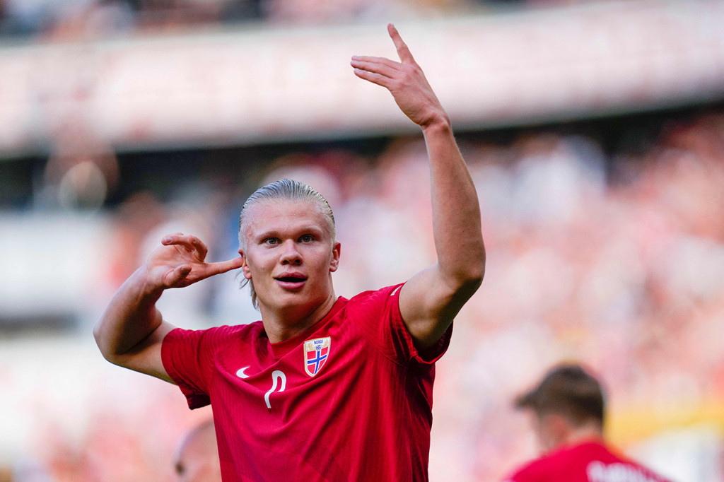 Pertandingan berlangsung di Ullevaal Stadium, Minggu, 12 Juni 2022, malam WIB, Erling Haaland menjadi Bintang Norwegia dengan mencetak brace.