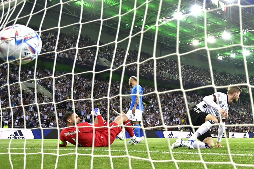 Jerman semakin berada di atas angin ketika pada menit ke-68, penyerang Chelsea Timo Werner mampu memaksimalkan umpan dari Serge Gnarby untuk mencetak gol keempat Jerman. Berselang satu menit, Werner kembali mencetak gol keduanya di laga tersebut setelah mampu menaklukkan Donnarumma pada situasi satu lawan satu dan mengubah skor menjadi 5-0.