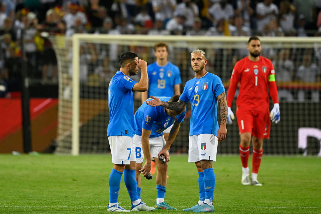 Tertinggal lima gol, Italia berusaha untuk memperkecil ketertinggalan dan hasilnya mereka raih pada menit ke-78 ketika tendangan Federico Dimarco tak mampu diamankan dengan baik oleh kiper Manuel Neuer. Bola liar yang berada di kotak penalti Jerman selanjutnya mampu disambar oleh kaki kiri pemain muda Wilfried Gnonto sehingga skor berubah menjadi 1-5.