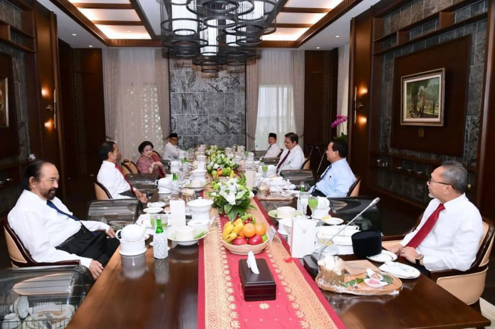 Para ketum parpol tersebut antara lain,  Ketum PDI Perjuangan Megawati Soekarnoputri, Ketum NasDem Surya Paloh, Ketum Gerindra Prabowo Subianto, Ketum PKB Muhaimin Iskandar, Ketum Golkar Airlangga Hartarto, Ketum PAN Zulkifli Hasan, dan Ketum PPP Suharso Monoarfa.