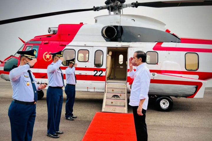 Presiden Joko Widodo (Jokowi) melakukan kunjungan kerja ke Provinsi Banten dan Provinsi Jawa Barat pada Jumat, 17 Juni 2022.