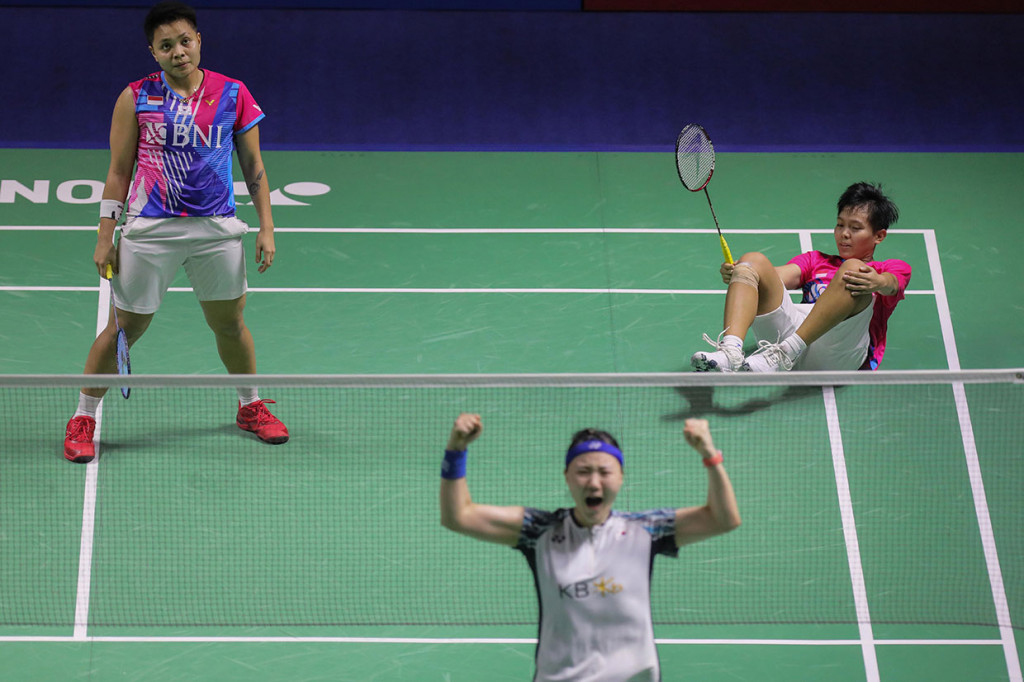 Bagi Lee/Shin, kemenangan ini menuntaskan revans kekalahan mereka dari Apri/Fadia pada babak perempat final Indonesia Masters 2022 pekan lalu sekaligus membuat rekor pertemuan kedua pasangan imbang 1-1.