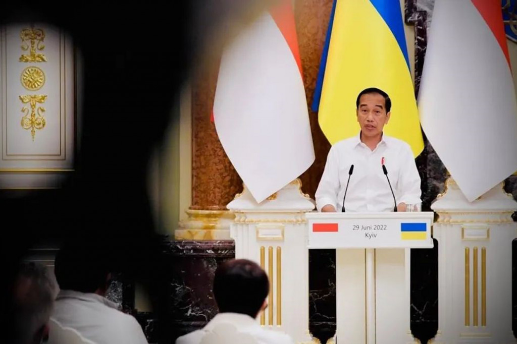 Dalam pertemuan tersebut, Presiden Jokowi menyampaikan bahwa kunjungannya ke Ukraina merupakan perwujudan kepedulian masyarakat Indonesia untuk Ukraina.