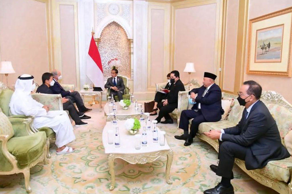 Menteri BUMN Erick Thohir menyampaikan bahwa sejumlah investor dan pengusaha UAE menyatakan optimistis atas prospek kerja sama proyek di Indonesia seusai ditemui Jokowi.