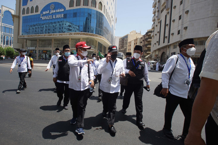 Wakil Menteri Agama Zainut Tauhid Sa'adi meninjau langsung jemaah haji Indonesia di area Sektor 5, Hotel Manazel Al-Hour, Misfalah, Mekkah, Arab Saudi, Minggu, 3 Juli 2022.