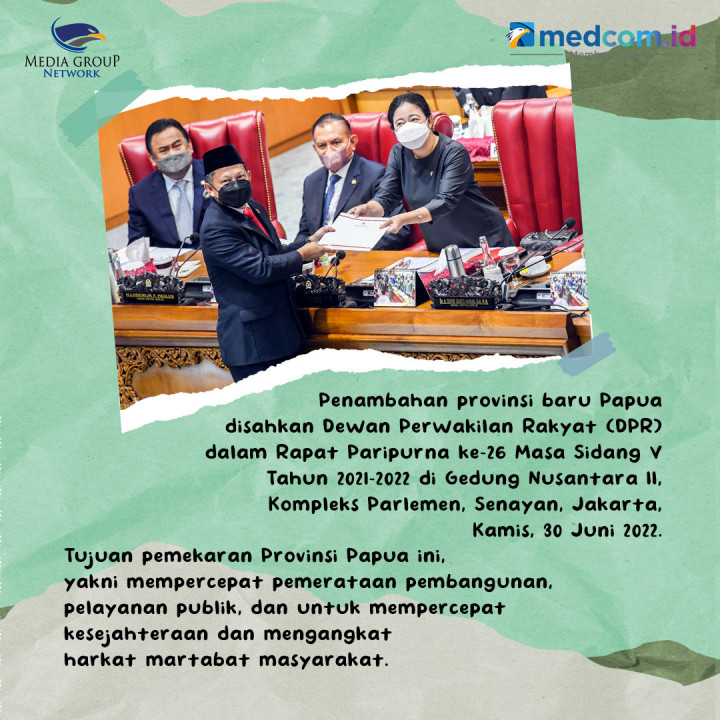 Mengenal 3 Provinsi Baru di Papua yang Disahkan DPR