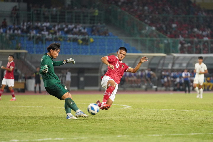 Timnas Indonesia U-19 harus puas dengan hasil imbang 0-0 melawan Thailand dalam laga Piala AFF U-19 2022 di Stadion Patriot Candrabhaga, Rabu, 6 Juli 2022. 