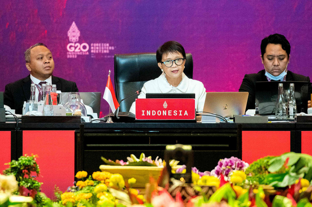 Retno Marsudi menegaskan bahwa G20 harus menjadi solusi untuk berbagai tantangan global. 
