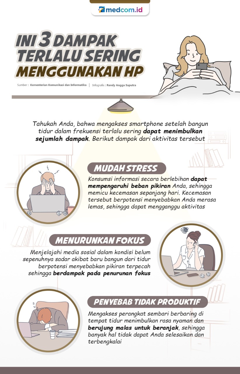 3 Dampak Terlalu Sering Menggunakan HP