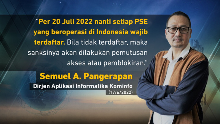 Sanksi untuk PSE yang tidak Terdaftar