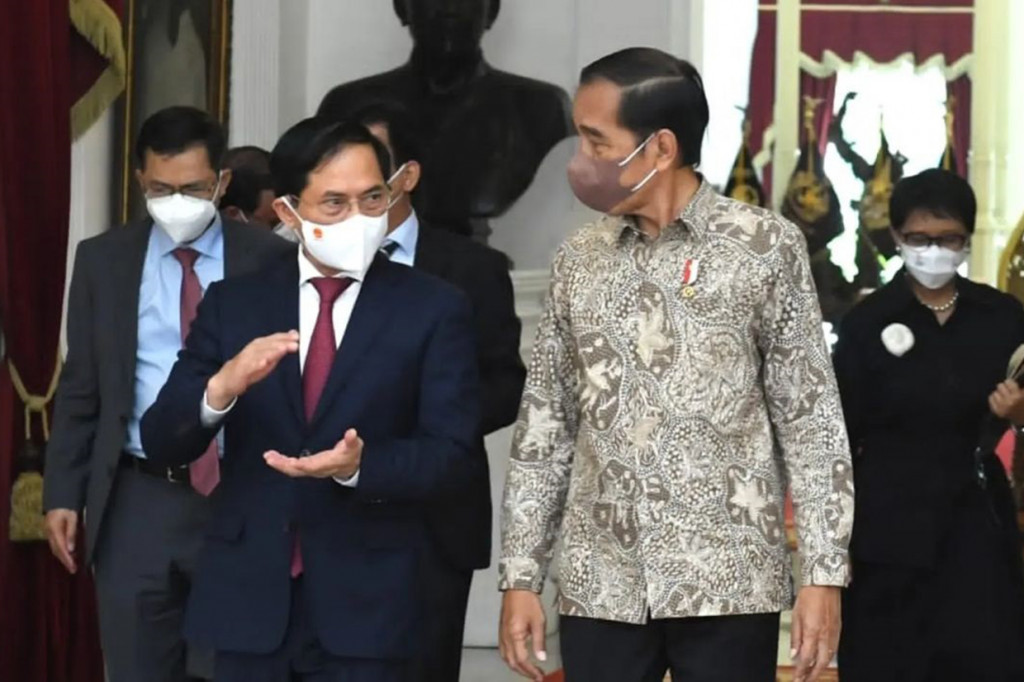 Sementara itu, Menlu Vietnam Bui Thanh Son menyampaikan penghargaan dan ucapan selamat kepada Indonesia dalam mengatasi Covid-19. Selain itu, Menlu Vietnam juga memuji kepemimpinan Indonesia di G-20.