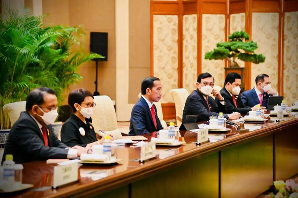 Presiden Jokowi dalam sambutannya juga menyampaikan terima kasih atas sambutan hangat kepada dirinya dan delegasi Indonesia. 