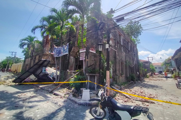 Gempa berkekuatan M 7,1 mengguncang Filipina utara pada Rabu, 27 Juli 2022. 