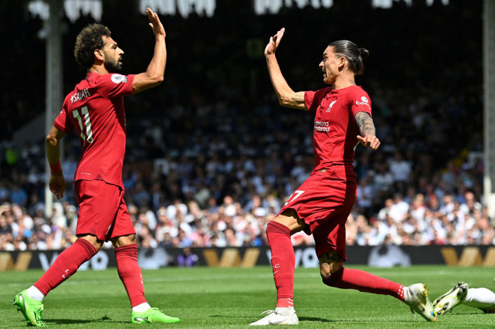 Liverpool merespon dengan berhasil menyamakan kedudukan melalui Mo Salah setelah menerima umpan dari Nunez sehingga skor berubah menjadi 2-2 pada menit 81.