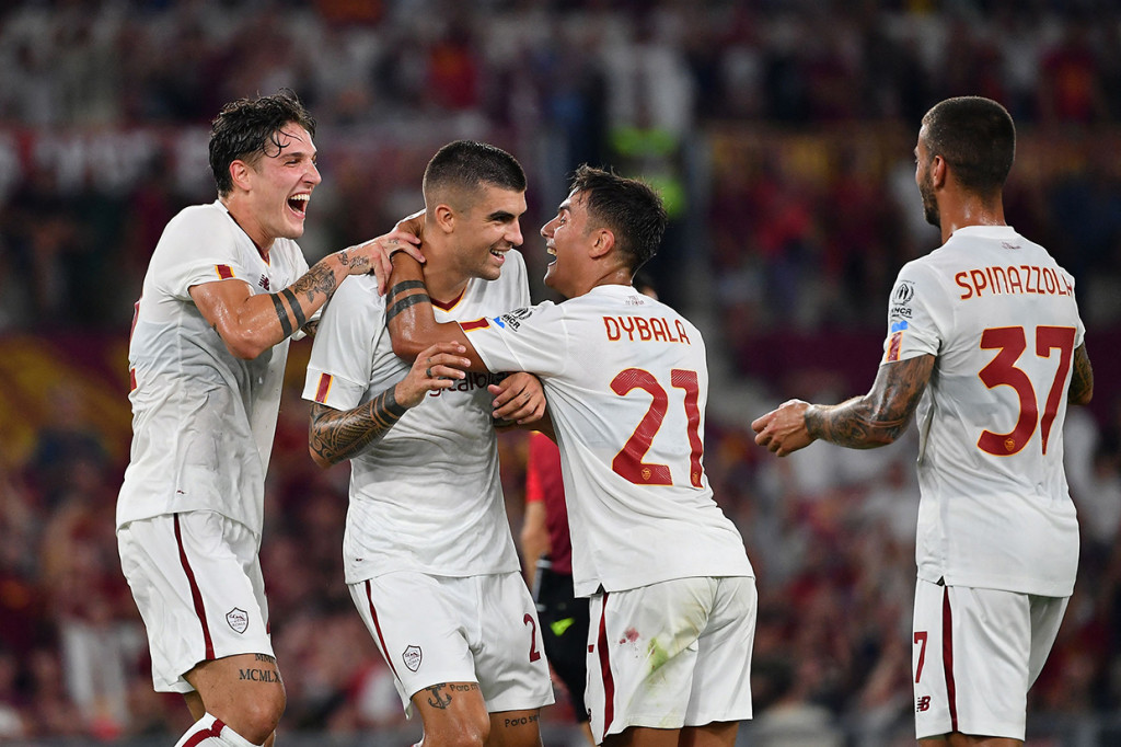 Gianluca Mancini menggandakan keunggulan Roma pada menit ke-41. Bek Roma itu menuntaskan umpan tarik dari Abraham dengan sepakan kaki kanan. Roma menutup babak pertama dengan keunggulan 3-0. Gol bunuh diri Yukhym Konoplyanka di injury time membuat Roma menjauh.