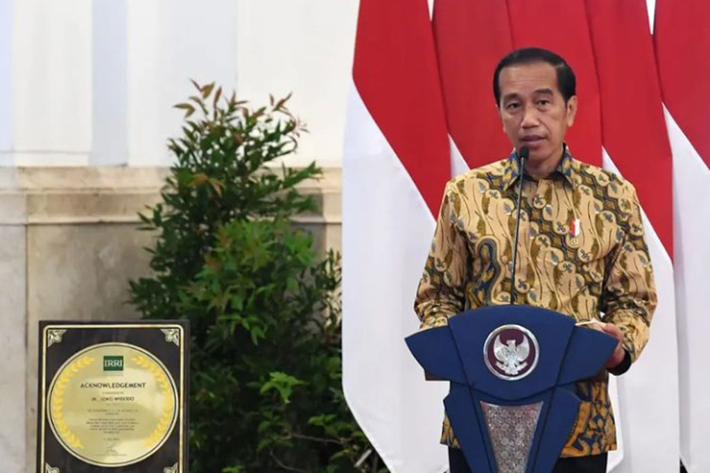 Presiden Joko Widodo dalam sambutannya mengatakan sejak 2015 Indonesia telah banyak membangun bendungan, penampungan air hujan atau embung, dan jaringan irigasi.